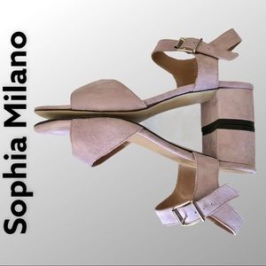 Sophia Milano Suede Sandal - Made in Italy